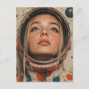 Carte Postale femme astronaute