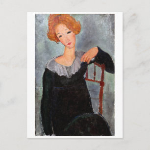 Carte Postale Femme au Cheveux Rouges, Modigliani