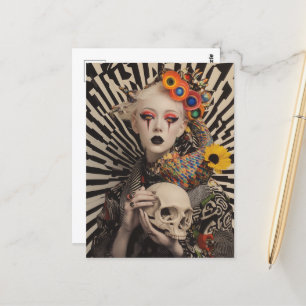 Carte Postale Femme au crâne