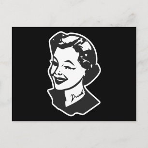 Carte Postale Femme au foyer tatouée - ivre