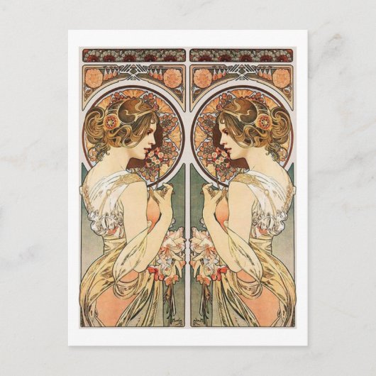 Carte Postale Femme au miroir (Devant)