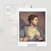 Carte Postale Femme Au Sein De Jacopo Tintoretto (Devant / Derrière)