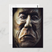 Carte Postale Femme autochtone Carturage du bois (Devant / Derrière)