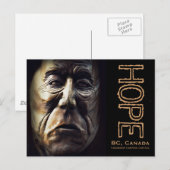 Carte Postale Femme autochtone de la sculpture sur bois (Devant / Derrière)