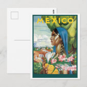 Carte Postale Femme Autochtone Mexicaine (Devant / Derrière)