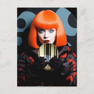 Carte Postale Femme Aux Cheveux Rouges