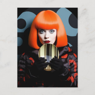 Carte Postale Femme Aux Cheveux Rouges