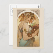 Carte Postale Femme aux fruits (Devant / Derrière)