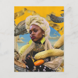 Carte Postale Femme Aux Fruits Exotiques