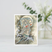 Carte Postale Femme aux oiseaux (1890) Toshio Aoki (Debout devant)