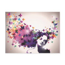 Femme aux papillons
