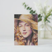 Carte Postale Femme avec casquette (Debout devant)