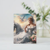 Carte Postale Femme avec cheval (Debout devant)