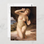 Carte Postale Femme avec coquille - Bouguereau (Devant / Derrière)