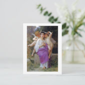 Carte Postale Femme avec Cupidon, Bouguereau (Debout devant)