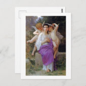 Carte Postale Femme avec Cupidon, Bouguereau (Devant / Derrière)