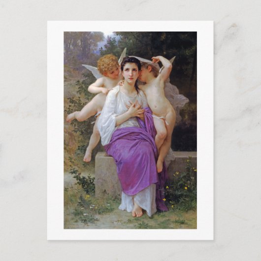 Carte Postale Femme avec Cupidon, Bouguereau (Devant)