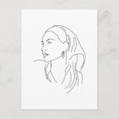 Carte Postale Femme avec Écharpe (Devant)