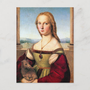 Carte postale : Femme avec la licorne