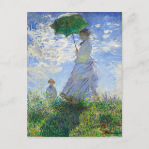 Carte Postale Femme avec Parasol, Madame Monet et Son Fils