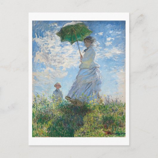 Carte Postale Femme avec Parasol, Madame Monet et Son Fils (Devant)