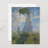 Carte Postale Femme avec parasol - Madame Monet et son fils (Devant / Derrière)