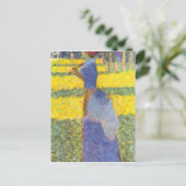 Carte Postale Femme avec parasol par Georges Seurat (Debout devant)