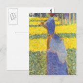 Carte Postale Femme avec parasol par Georges Seurat (Devant / Derrière)