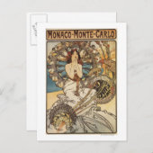 Carte Postale Femme avec plumes - PLM Railway Travel Poster (Devant / Derrière)