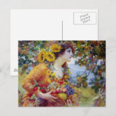 Carte Postale Femme avec prime d'été (Devant / Derrière)