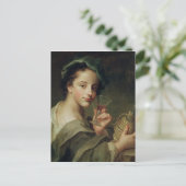 Carte Postale Femme avec un verre de vin (Debout devant)