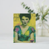 Carte Postale Femme avec une boisson (Debout devant)