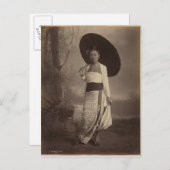 Carte Postale Femme birmane (Devant / Derrière)