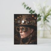 Carte Postale Femme Blonde Mode Steampunk (Debout devant)