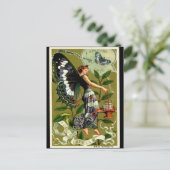 CARTE postale FEMME BUTERFLY (Debout devant)