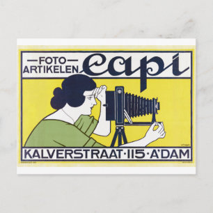 Carte Postale Femme caméra, photographe, Van Caspel