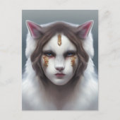 Carte Postale Femme-chat déesse nordique (Devant)