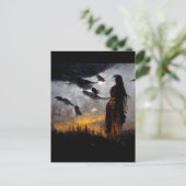 Carte Postale Femme corbeau (Debout devant)