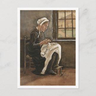 Carte Postale Femme coudre (F886) Van Gogh Fine Art