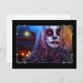 Carte Postale Femme crânienne et Black Holly (Devant / Derrière)