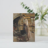 Carte Postale Femme Cuisine corégone (Debout devant)