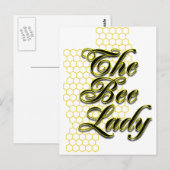 Carte Postale femme d'abeilles (Devant / Derrière)