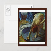 Carte Postale Femme Dans La Baignoire Par Edgar Degas (Devant / Derrière)