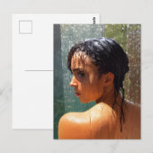 Carte Postale Femme dans la douche (Devant / Derrière)