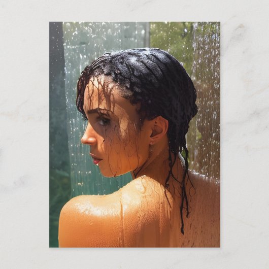 Carte Postale Femme dans la douche (Devant)