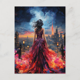 Carte Postale Femme dans la ville