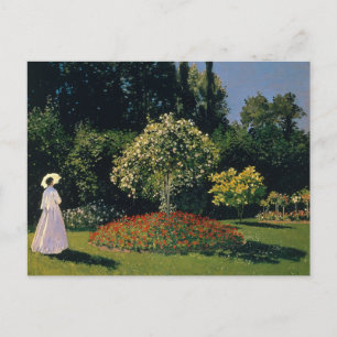 Carte Postale Femme dans le jardin par Claude Monet Postcard