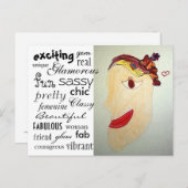 Carte postale Femme dans le magazine (Devant / Derrière)