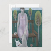 Carte Postale Femme dans le parc 2006 (Devant / Derrière)