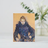 Carte Postale Femme dans un boite noir par Toulouse-Lautrec (Debout devant)